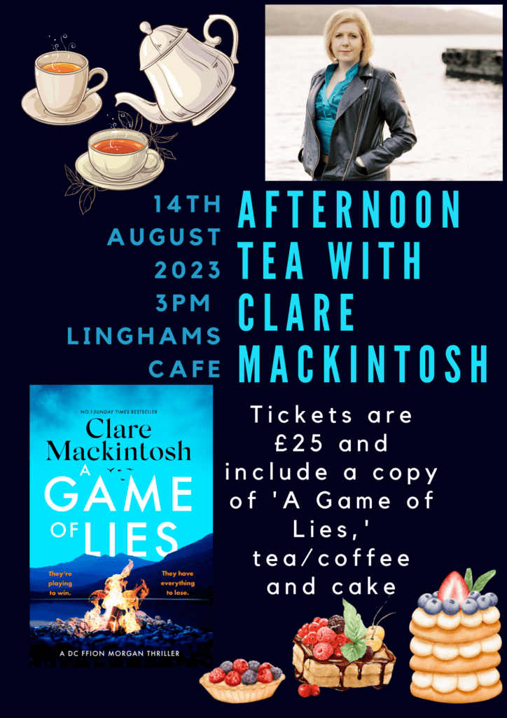 Afternoon tea with clare mackintosh poster